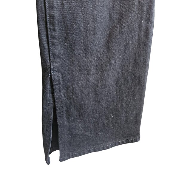 Faye Demi Boot Jean With Slit in Paint it Black Colorway - Picture 6 of 11